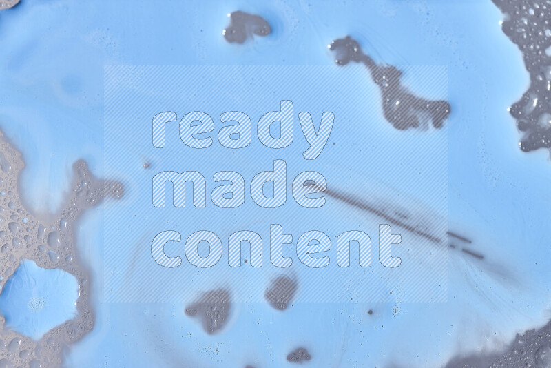 Close-ups of abstract blue paint texture in different shapes