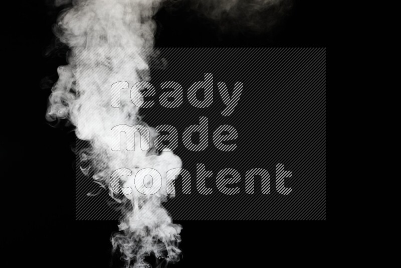 irregular white smoke on black background.