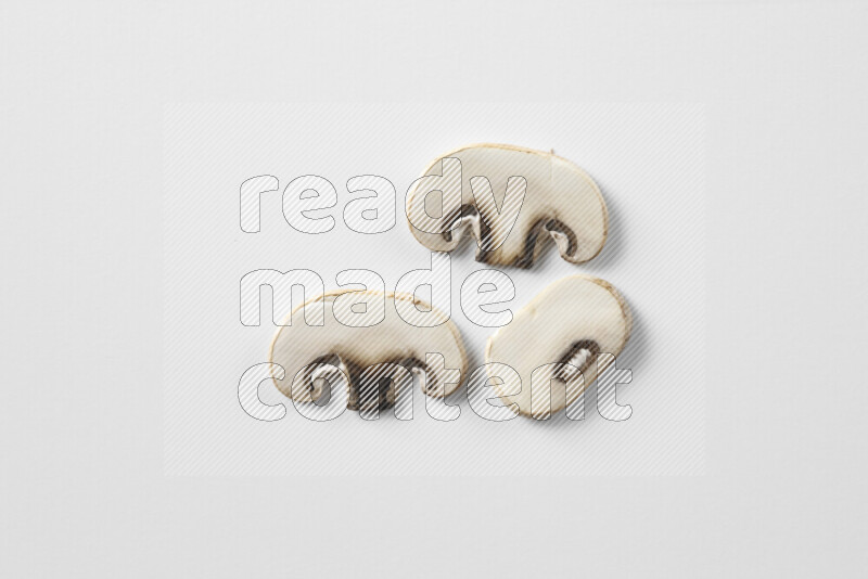 Mushrooms on white background