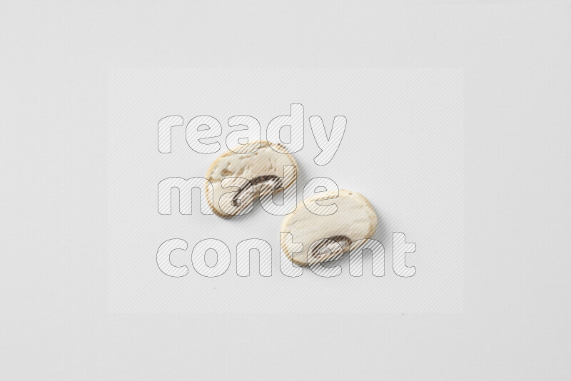 Mushrooms on white background