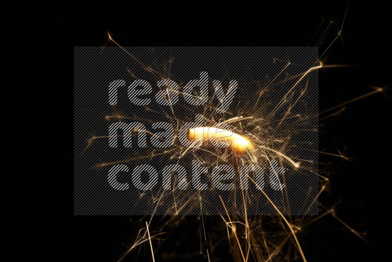Sparkler candle isolated on black background