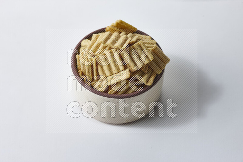 Crackers snacks on white background