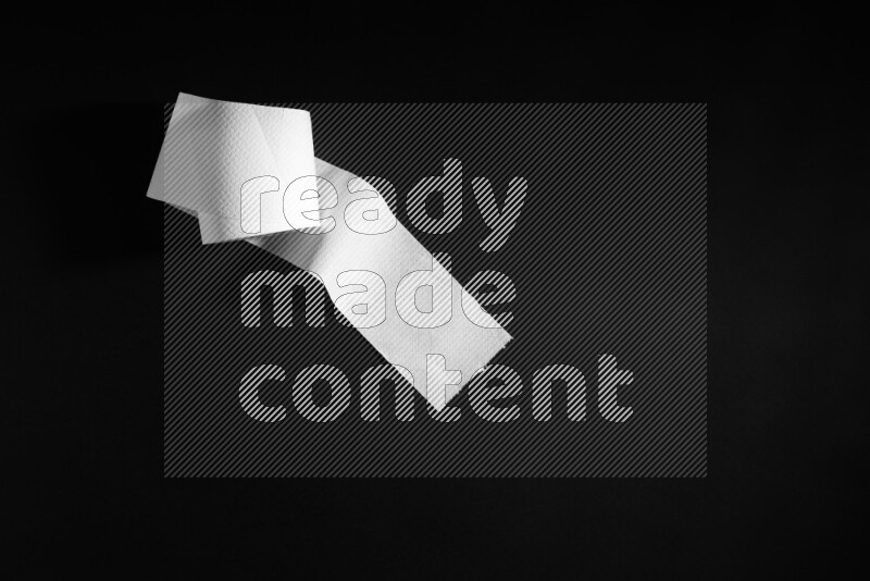 Tissue paper on black background