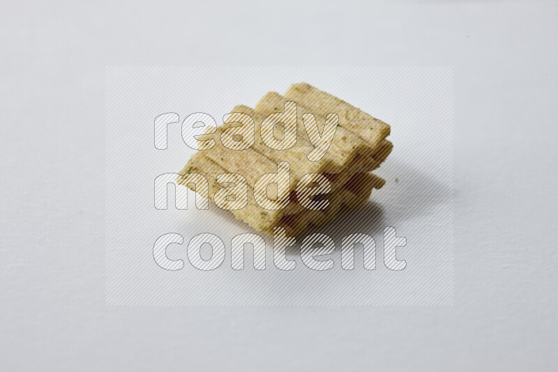 Crackers snacks on white background