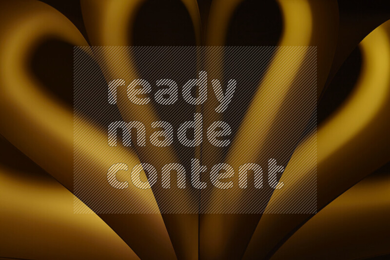 فن تجريدي يعرض منحنيات وتدرجات اللون الأصفر مكونه بضوء ملون