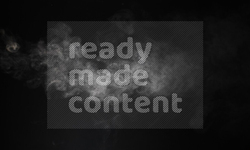 Heavy smoke isolated on black background