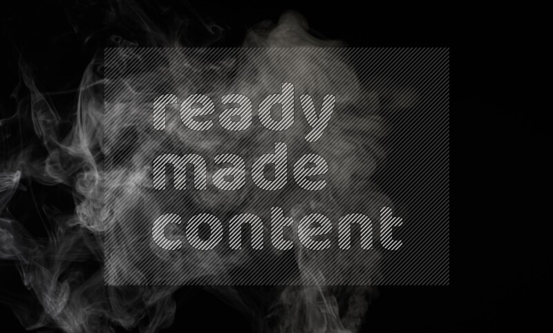 irregular white smoke on black background.