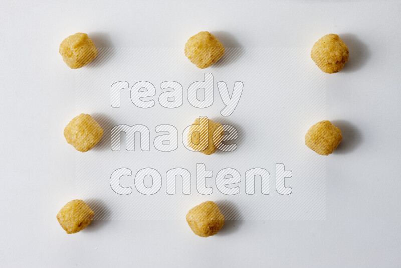 Puffs snacks on white background