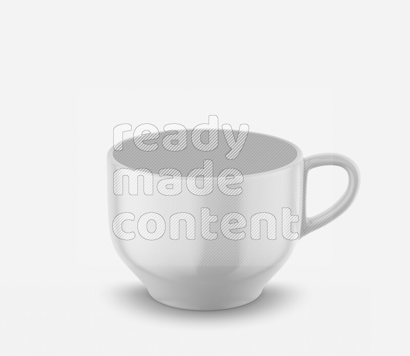 Ceramic glossy mug mockup isolated on white background 3d rendering