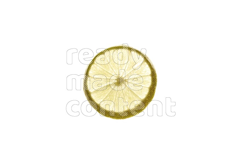 Lemon slices on illuminated white background