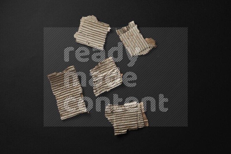 Cardboard on black background