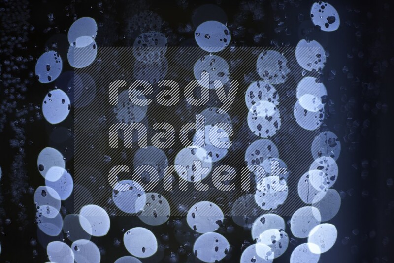 Bokeh light in white with water drops