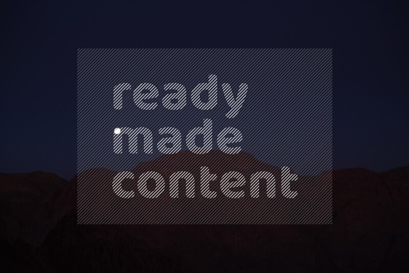 Mountain view in moonlight