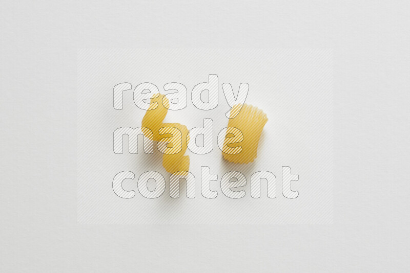 Different pasta types on white background
