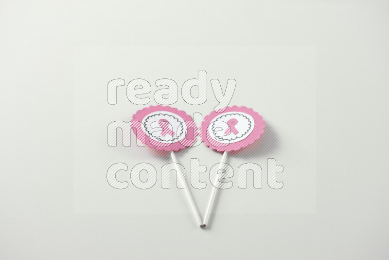 Cancer awareness signs on white background