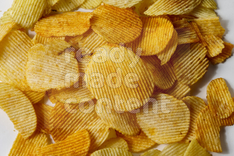 Chips snacks on white background