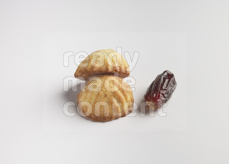 Two Pieces of Maamoul direct on white background