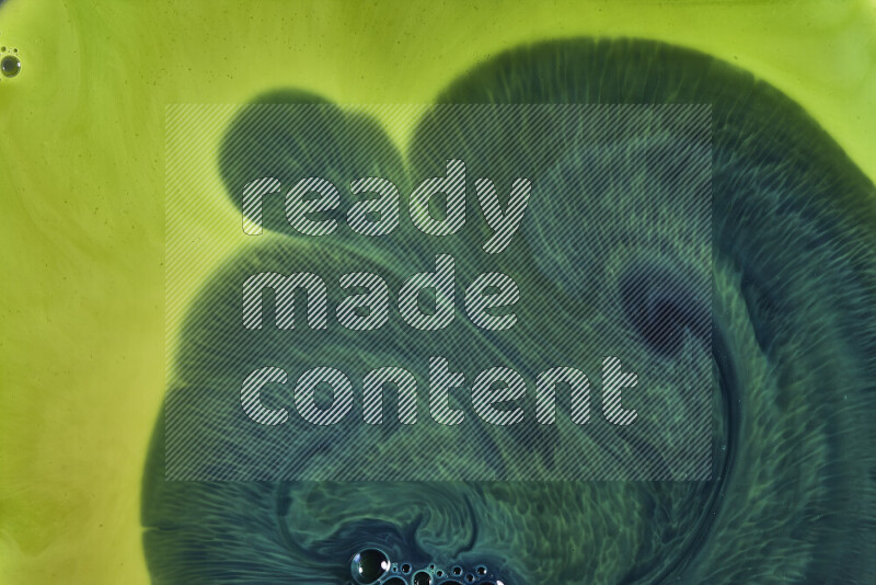 A close-up of abstract swirling patterns in green gradients