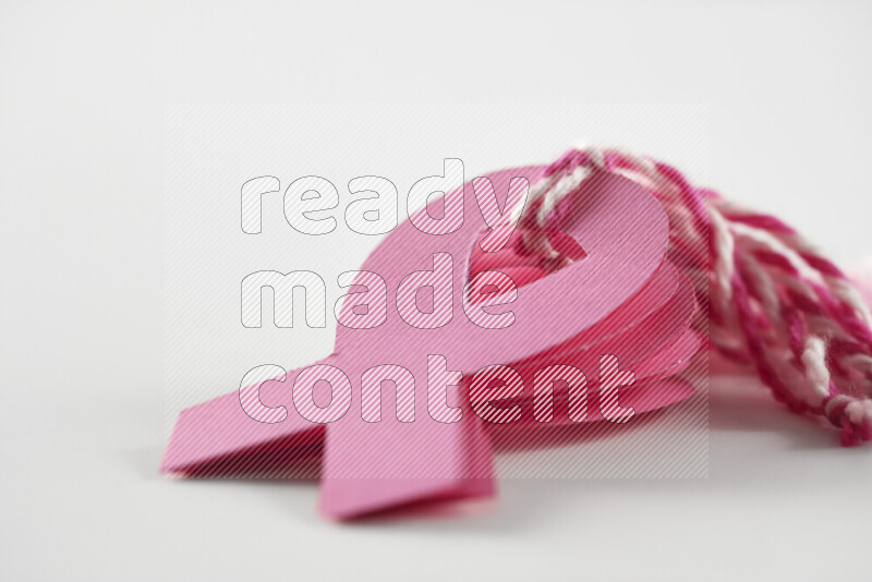 Cancer awareness signs on white background