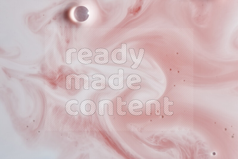 A close-up of abstract swirling patterns in red and white