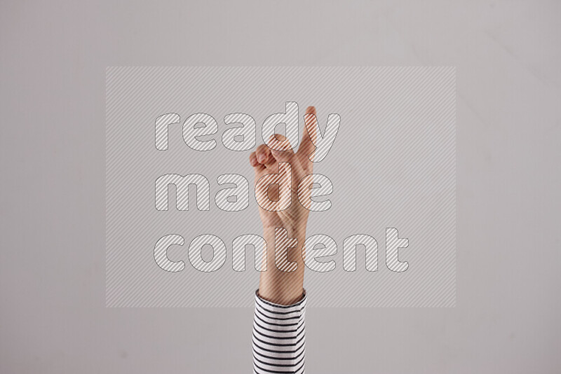 Woman hands gesturing sign language