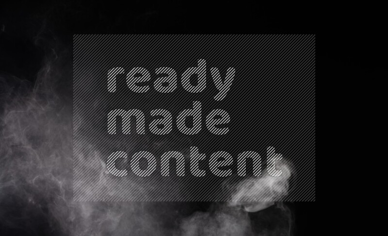 irregular white smoke on black background.