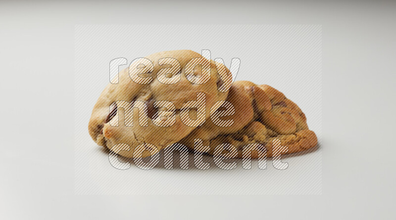 chocolate chip cookies on a white background