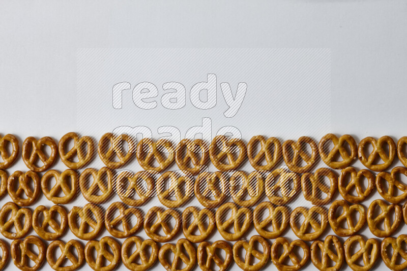 Pretzels snacks on white background