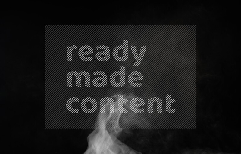 irregular white smoke on black background.