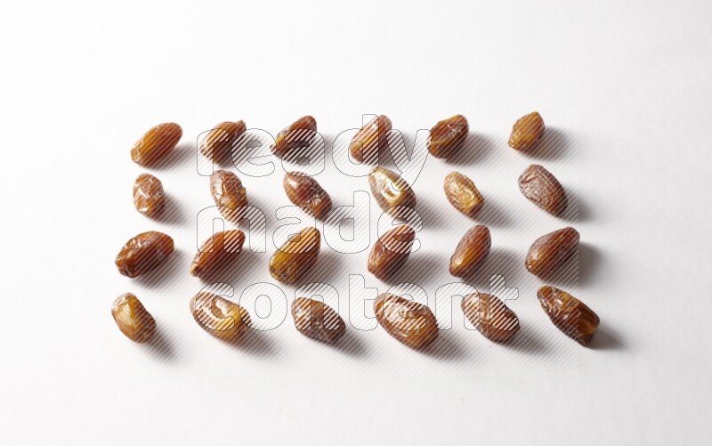 Dates on white background