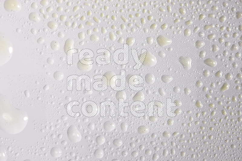 Close-ups of abstract water droplets on the surface