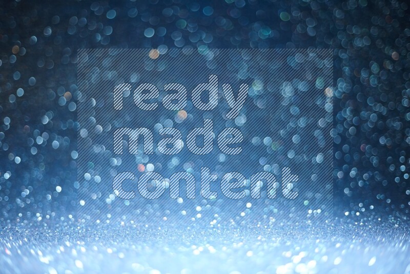 Blue glittery bokeh background