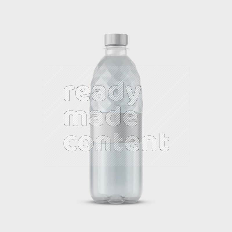 Plastic bottle mockup with a label isolated on white background 3d rendering