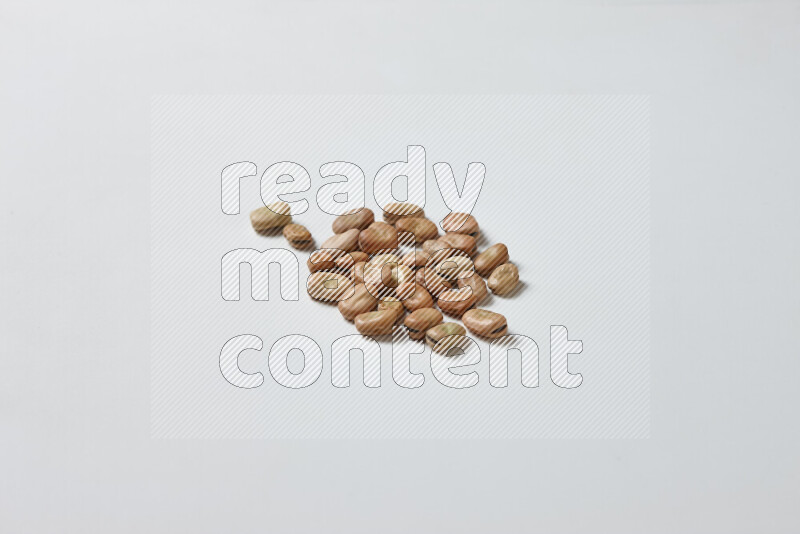 Fava beans on white background