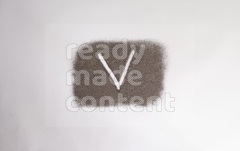 Arabic numbers written with glitter on white background