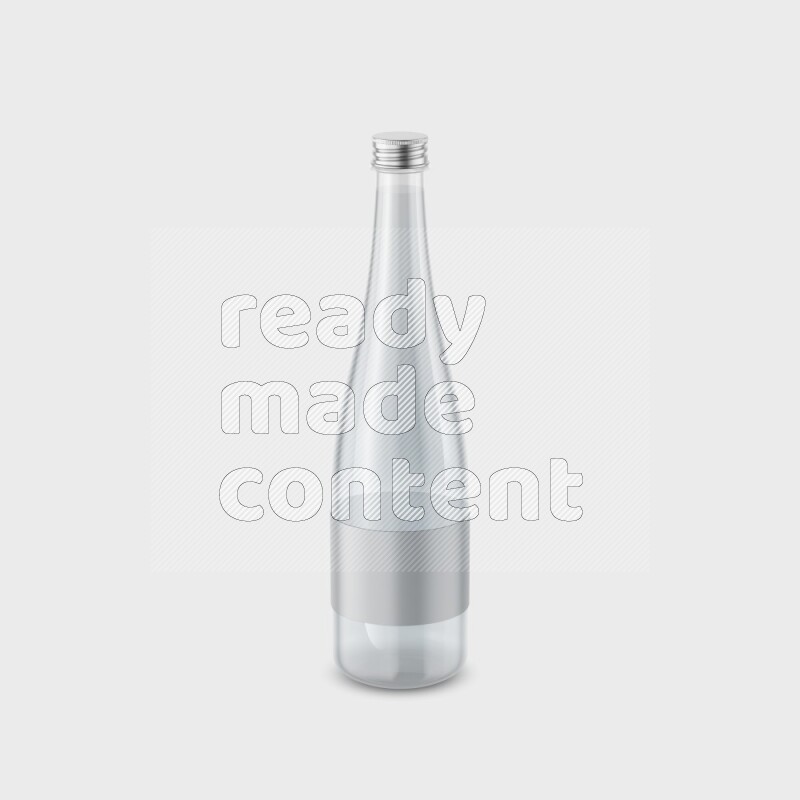 Plastic bottle mockup with a metal cap and a label isolated on white background 3d rendering