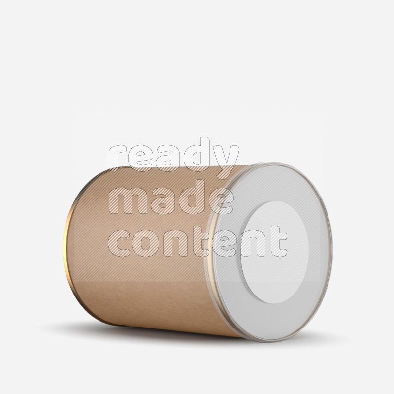 Small kraft paper tube mockup with plastic cap isolated on white background 3d rendering