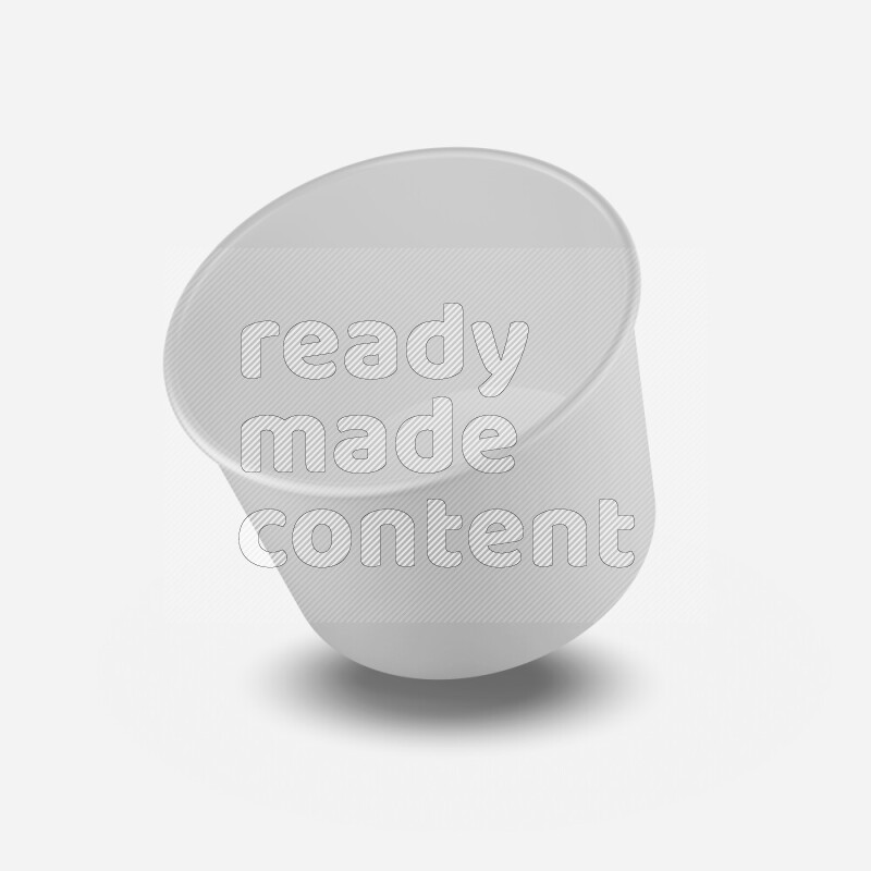 Empty white rough ice cream paper cup mockup isolated on white background 3d rendering