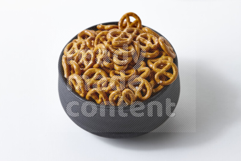 Pretzels snacks on white background