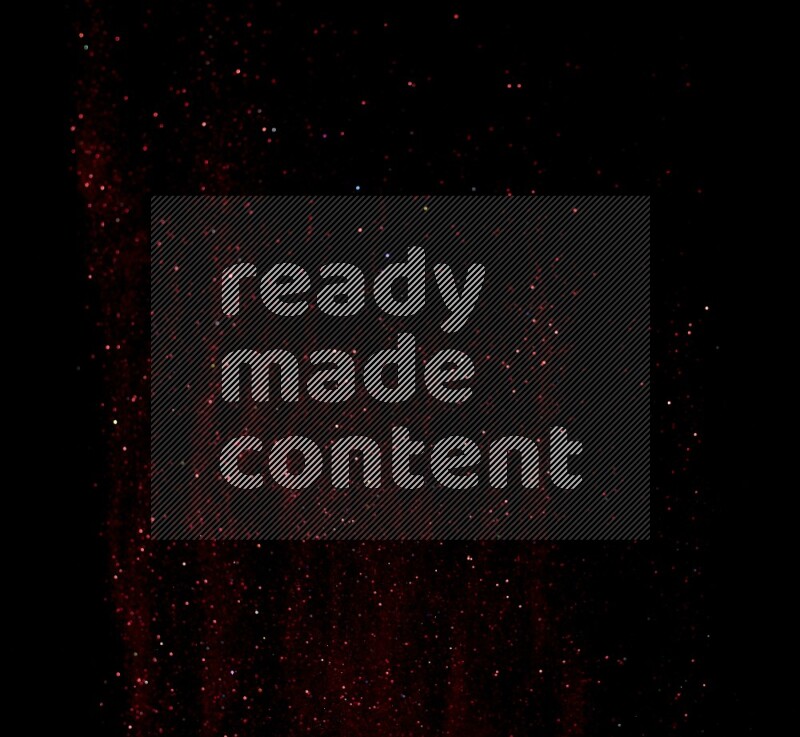 Red glitter powder isolated on black background