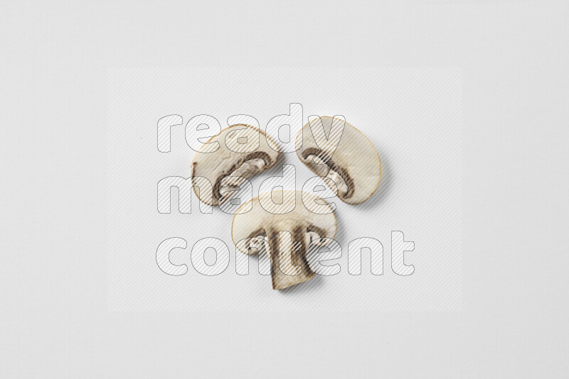 Mushrooms on white background