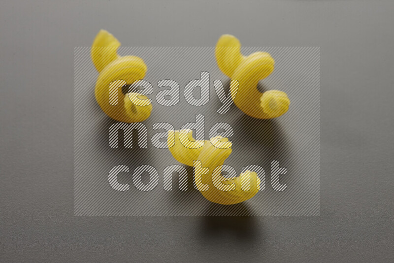 Twist pasta on grey background