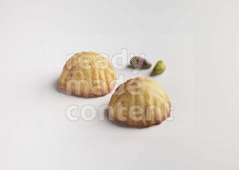 Two Pieces of Maamoul direct on white background