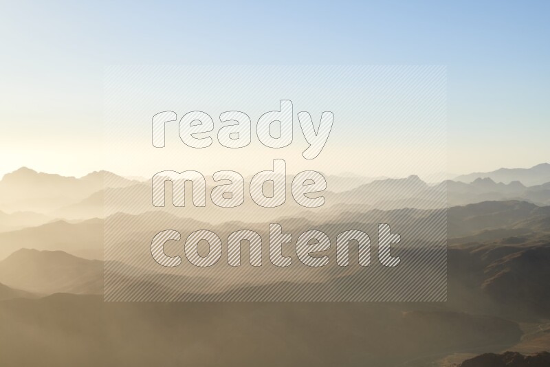 Sunrise view on mountain summit