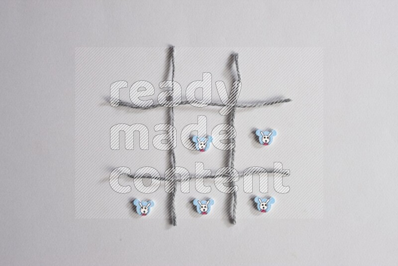 Multicolored buttons placed on grey background