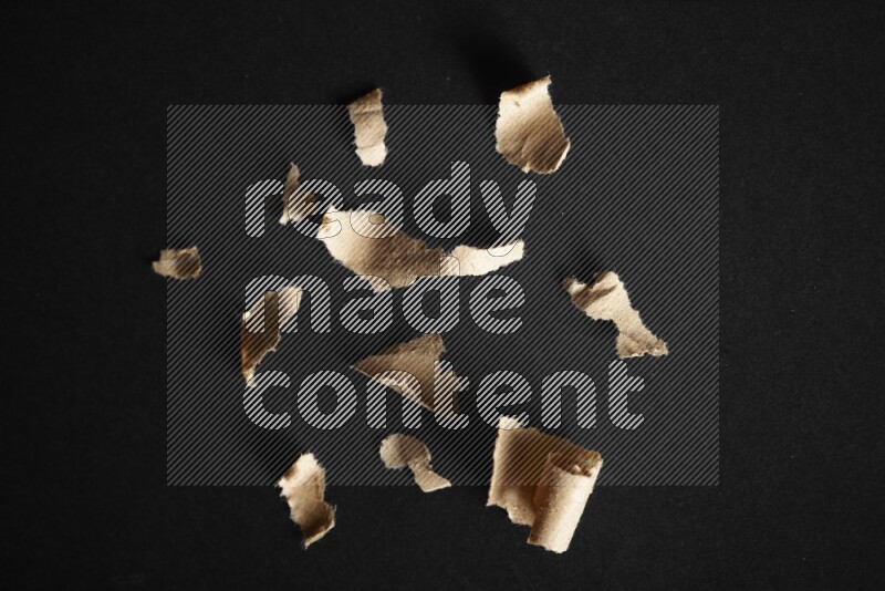 Cardboard on black background