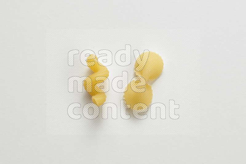 Different pasta types on white background