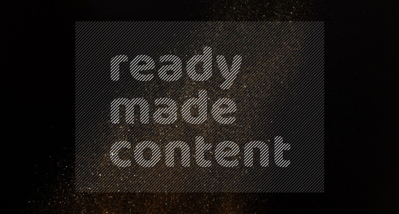 Gold glitter powder isolated on black background