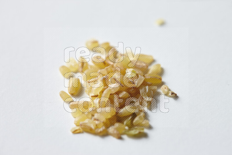 Coarse bulgur on white background