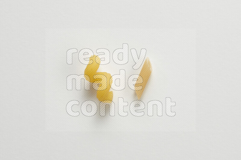 Different pasta types on white background